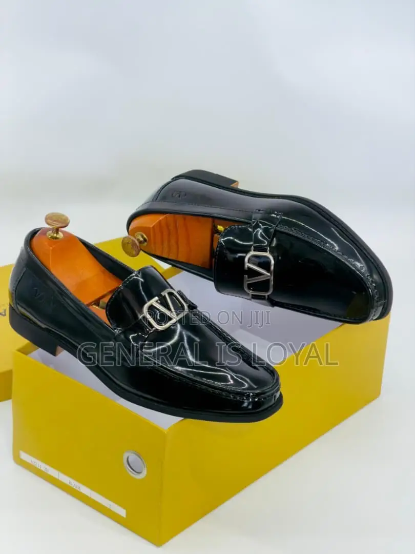 Valentino Garavani Black Mirror Loafers Shoe