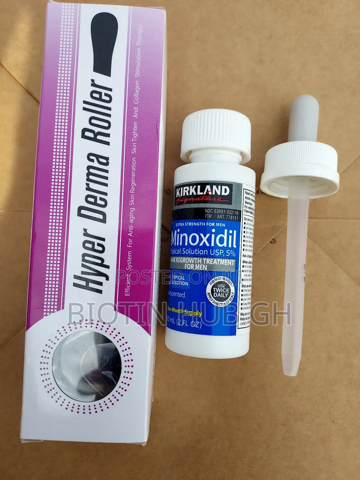 Kirkland Minoxidil and Derma Roller Combo