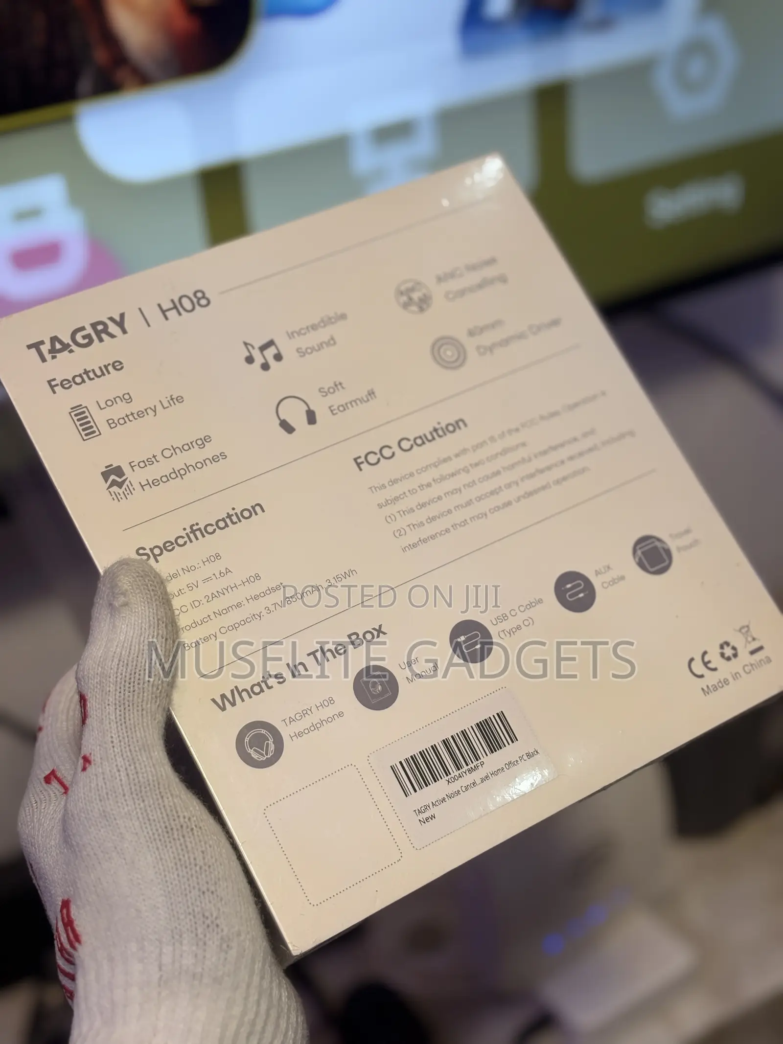 Tagry H08 Wireless Headphones-Anc Noise Cancel, Long Battery,Deep Bass