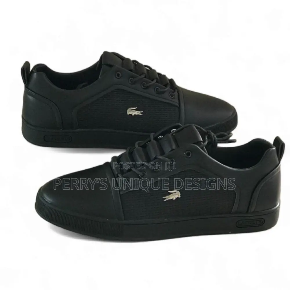 Midnight Edge All-Black Lace-Up Sneakers