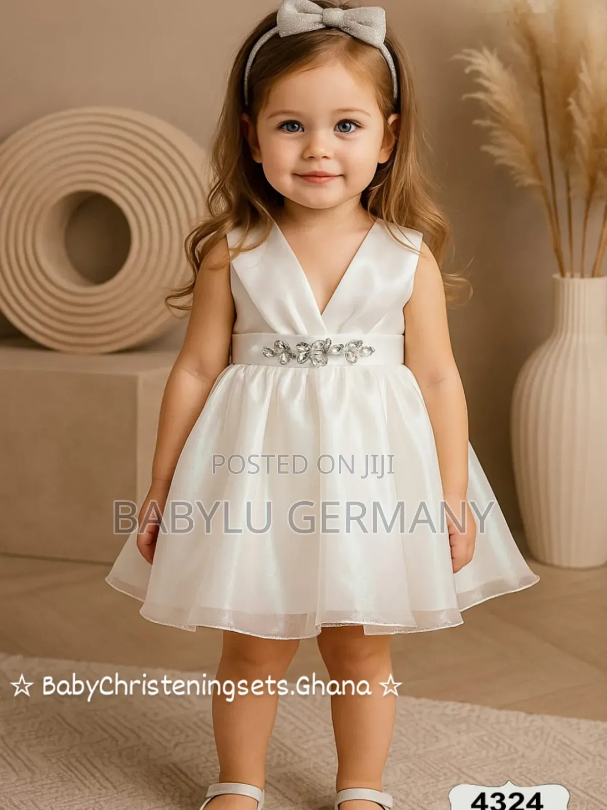Premium White Baby Christening Dress Set Newborn to 9 Months