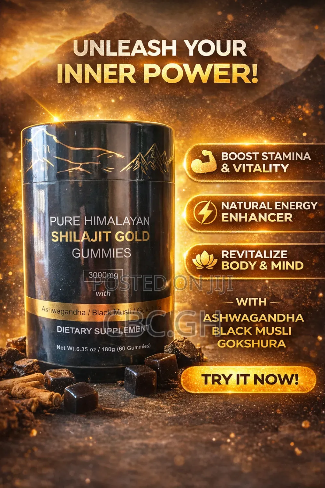 Pure Himalayan Shilajit Gold Gummies