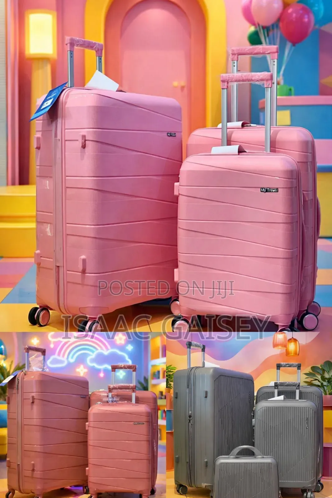 Expandable 3 in 1 Anticrake Luggages in Different Colors and Designs