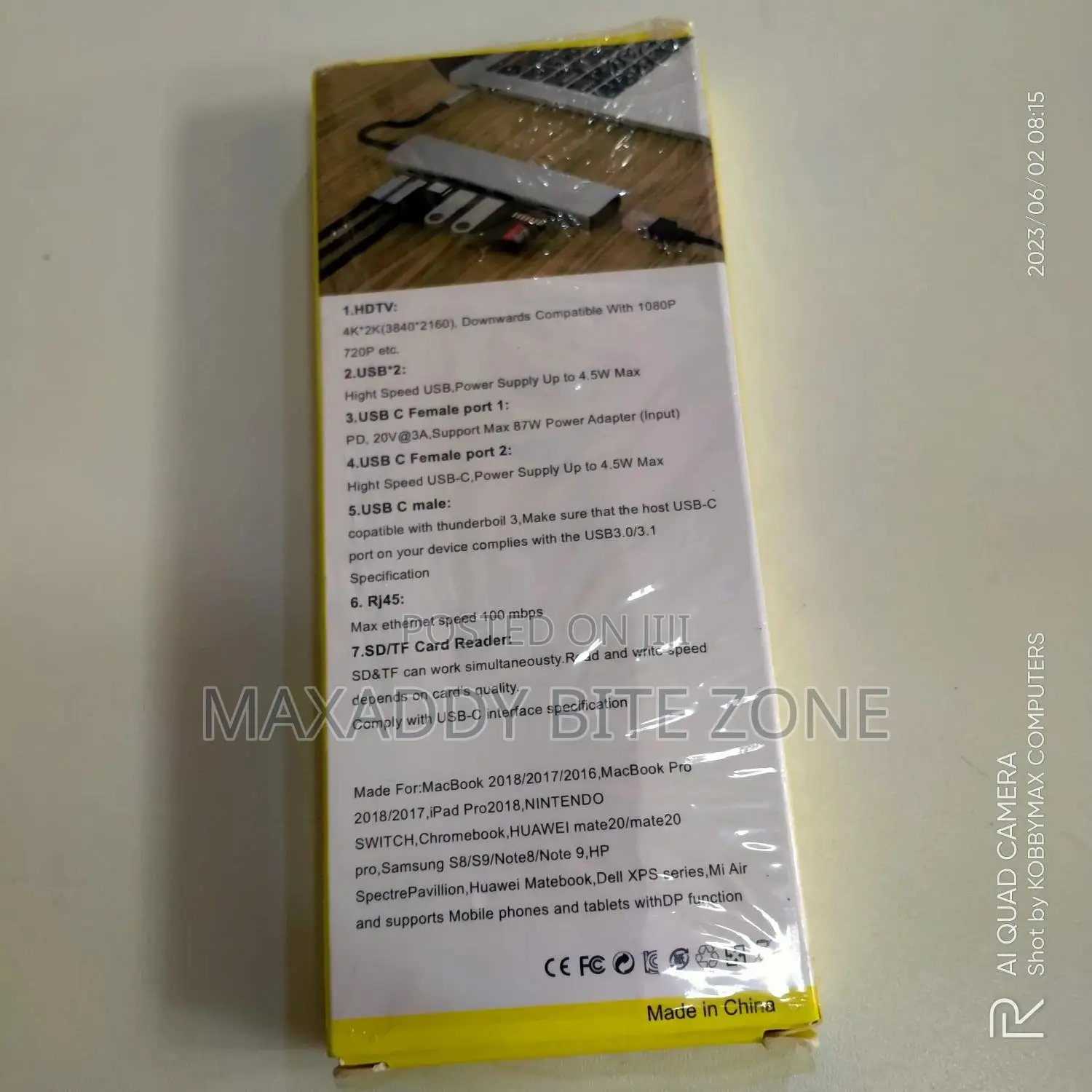 8 in 1. Type C to HDTV Multifunction Adapter