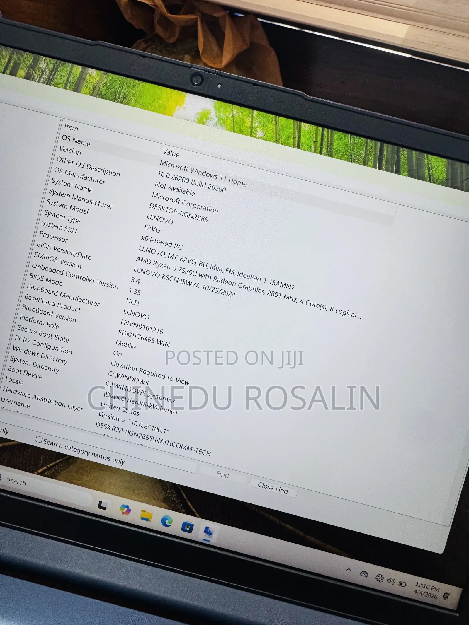 Laptop Lenovo IdeaPad 1 8GB AMD Ryzen 5 SSD 256GB