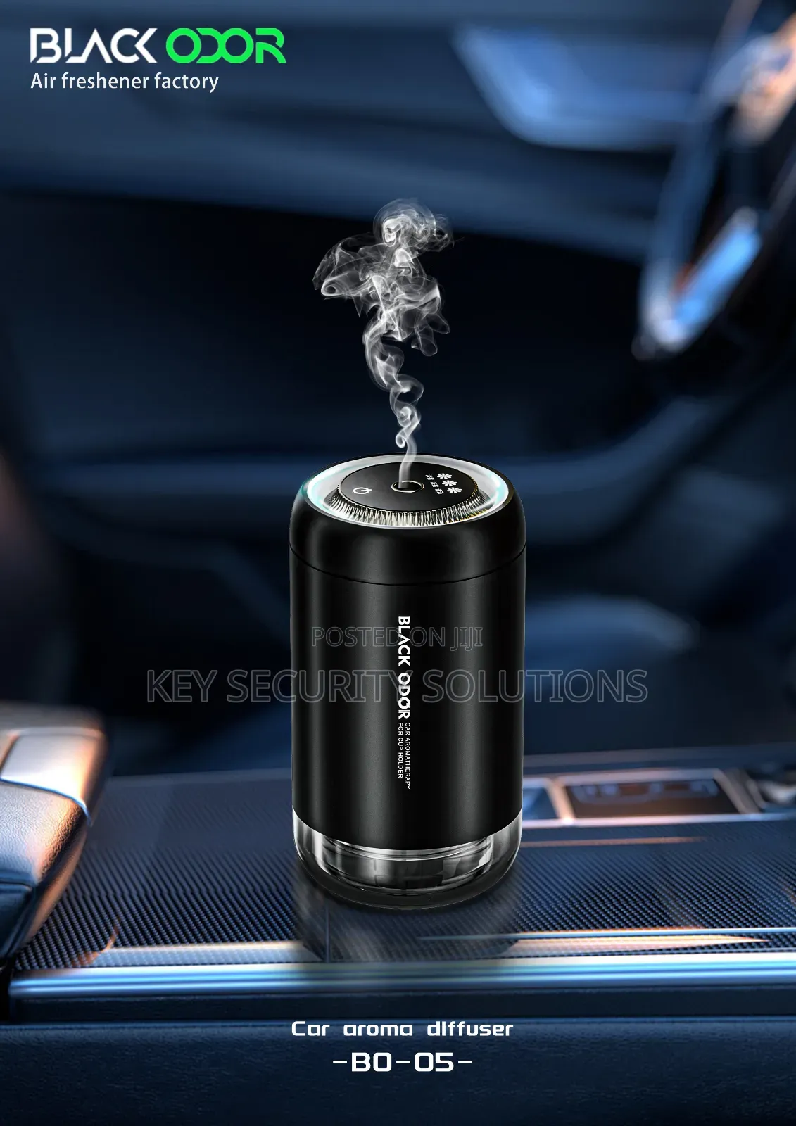Black Odor Smart Car Aromatherapy Diffuser
