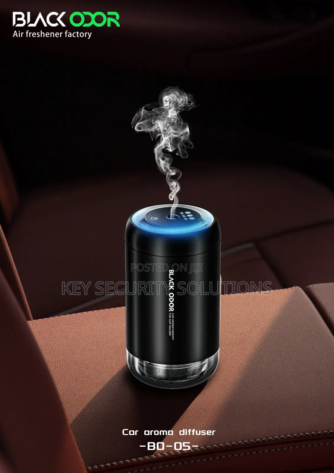 Black Odor Smart Car Aromatherapy Diffuser