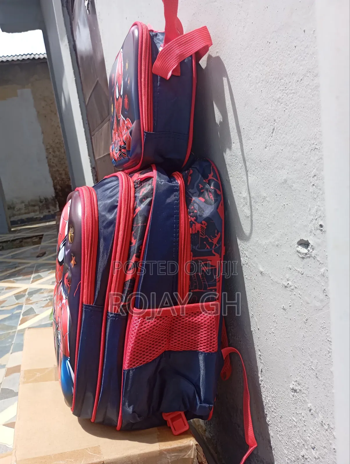 3 in 1 Cartooned School Bag for Kids - Red