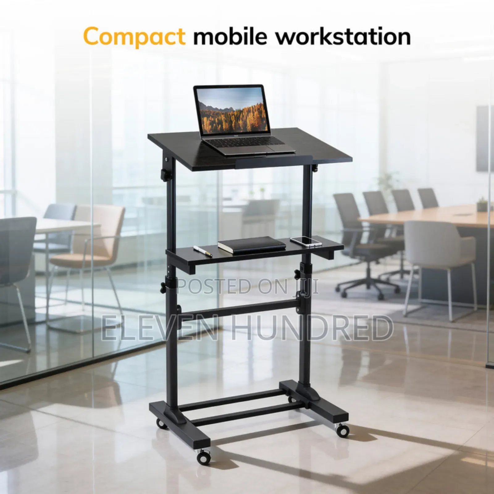 Mobile Lectern Stand Up Desk