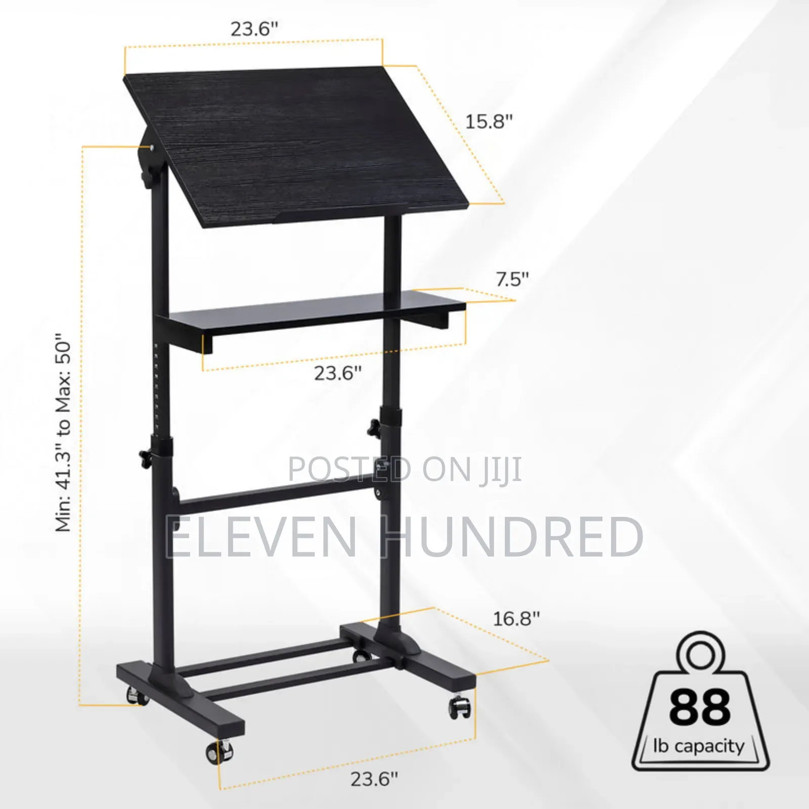 Mobile Lectern Stand Up Desk