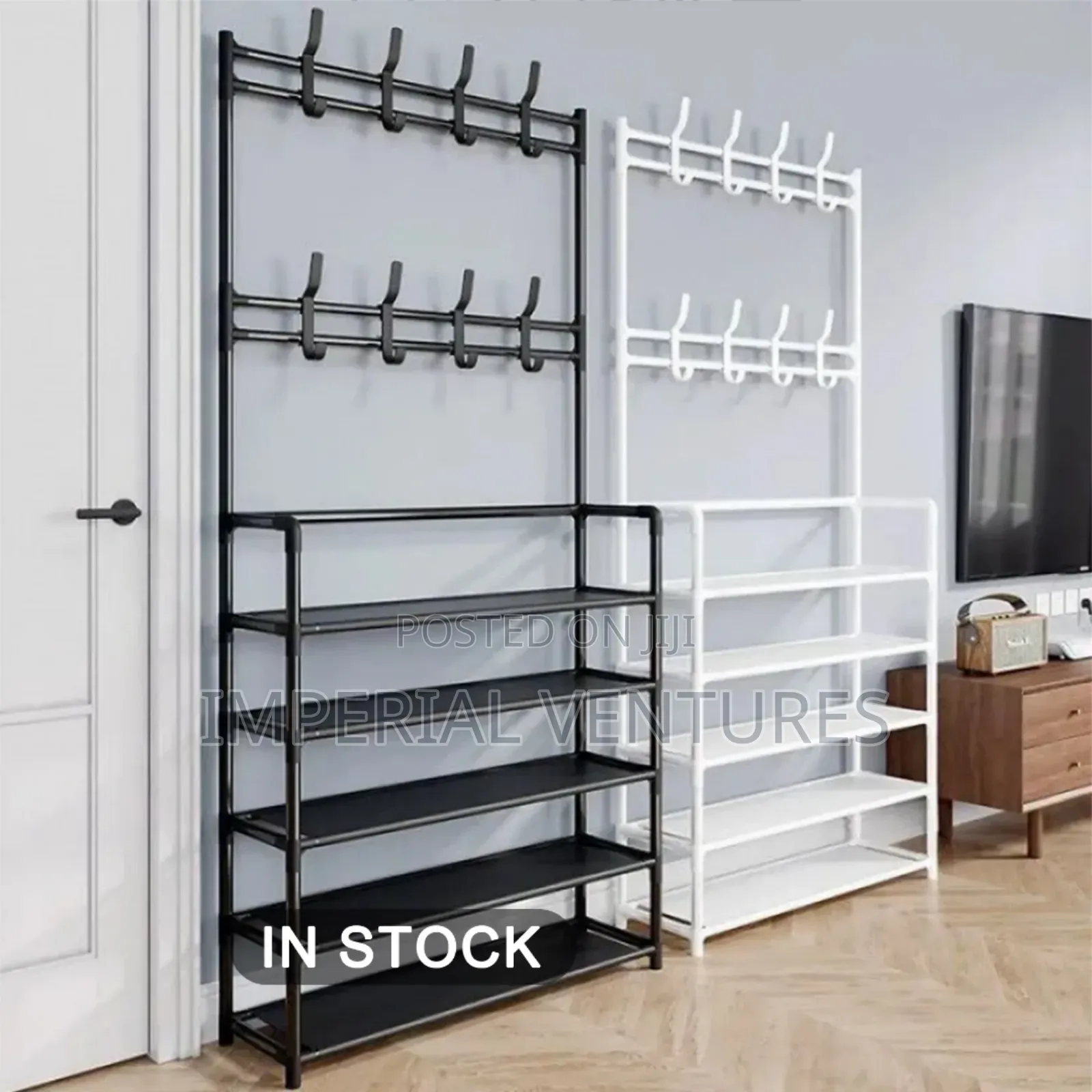 5 Tier Metallic Shoe Rack