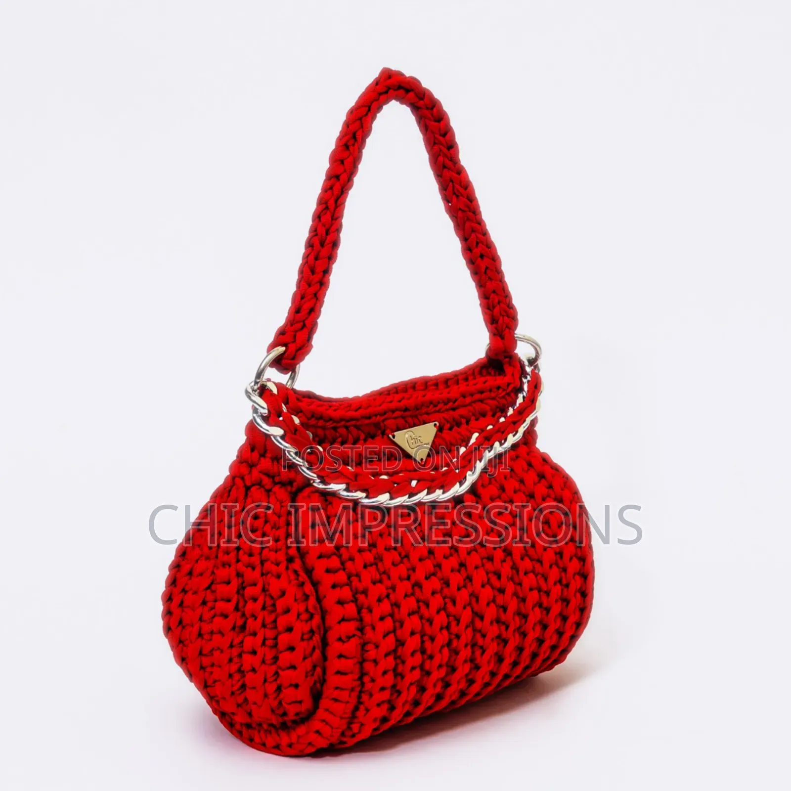 Crimson Crochet Bag