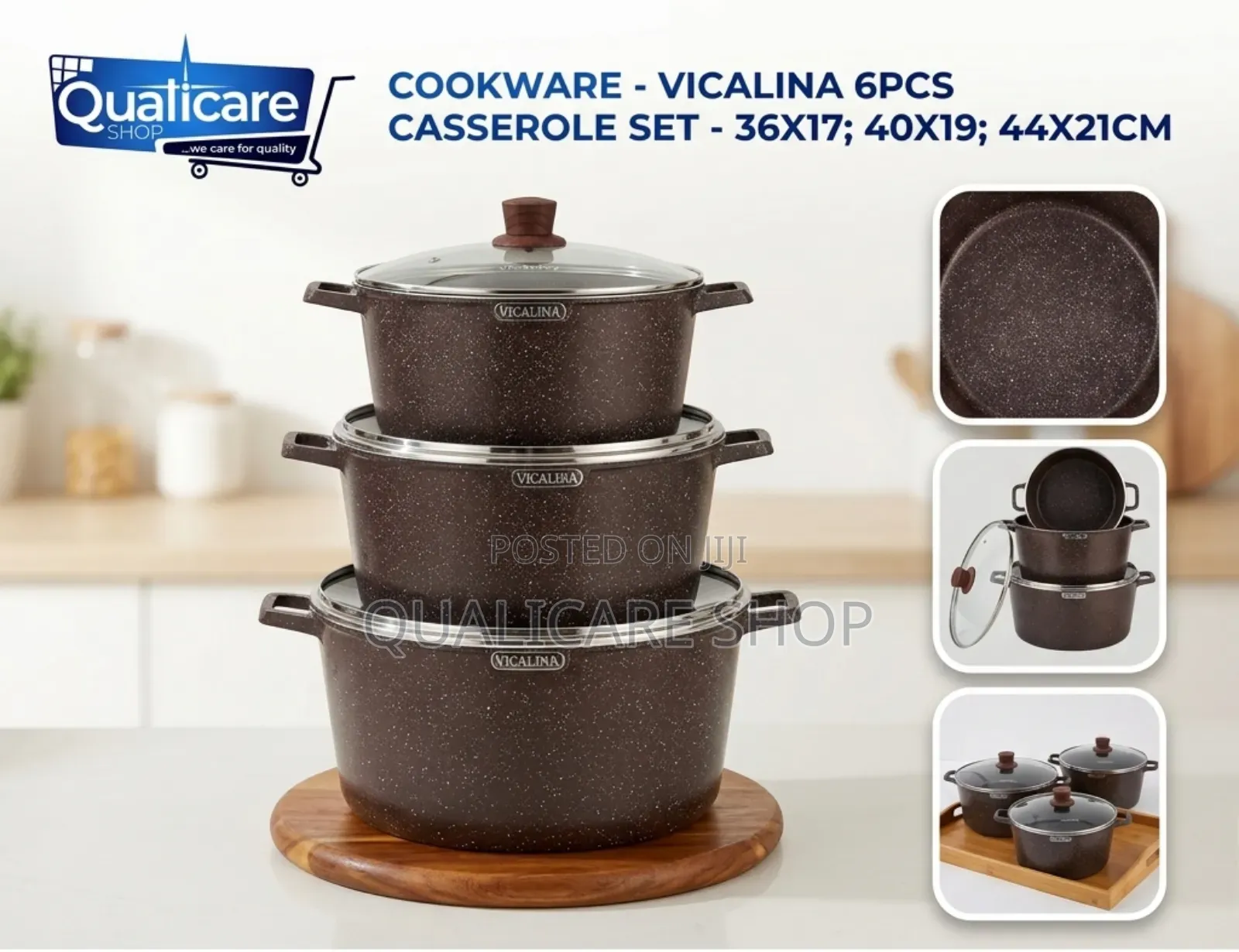 Cookware - Vicalina 6pcs Casserole Set - 36x17; 40x19; 44x21cm