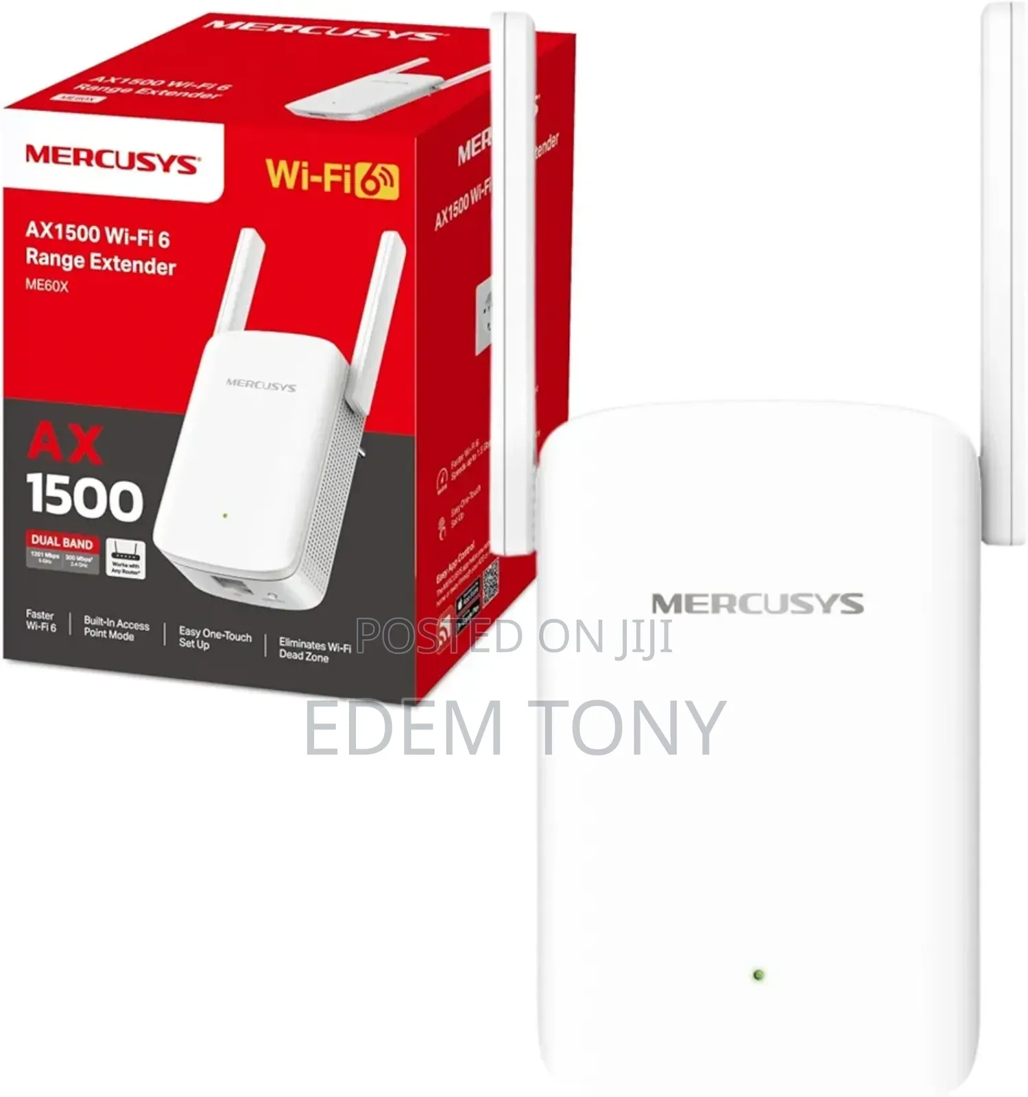 Mercusys Ax1500 Wi-Fi 6 Range Extender (Model Me60x)