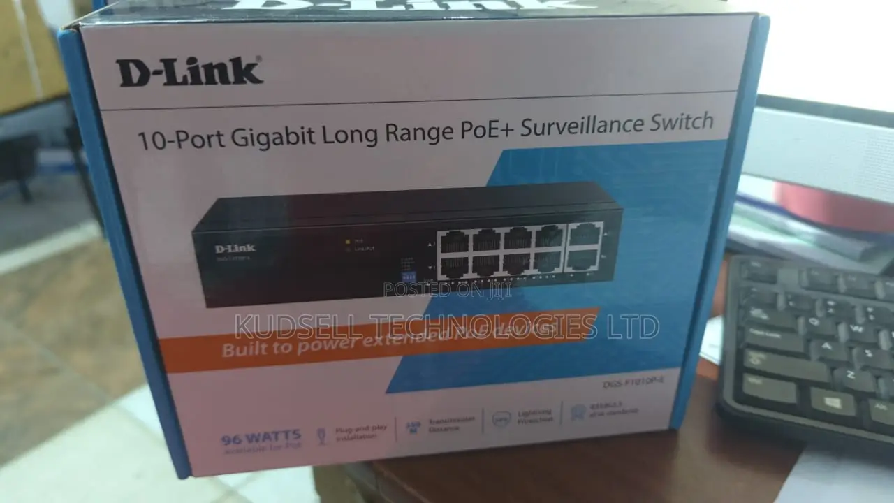 D Link DGS-F1010p-E 8ge Poe+ 2ge Uplink 250m Poe Switch