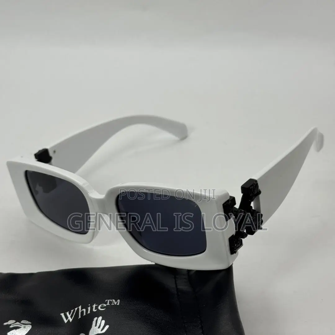 Off-White Catalina Sunglasses in Black With a Gold Logo.