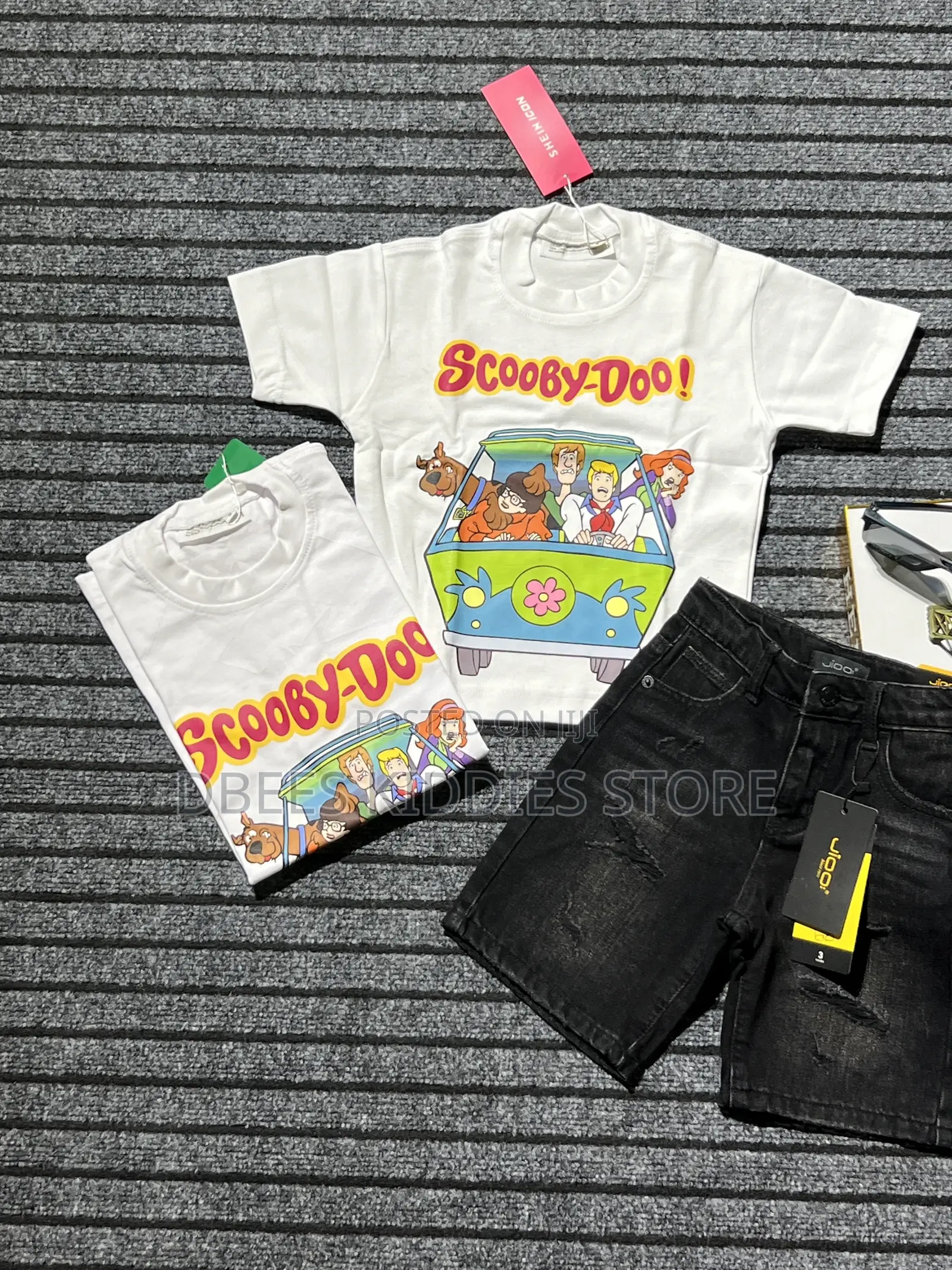 Kids Cartoon Character Polo Top and Shorts