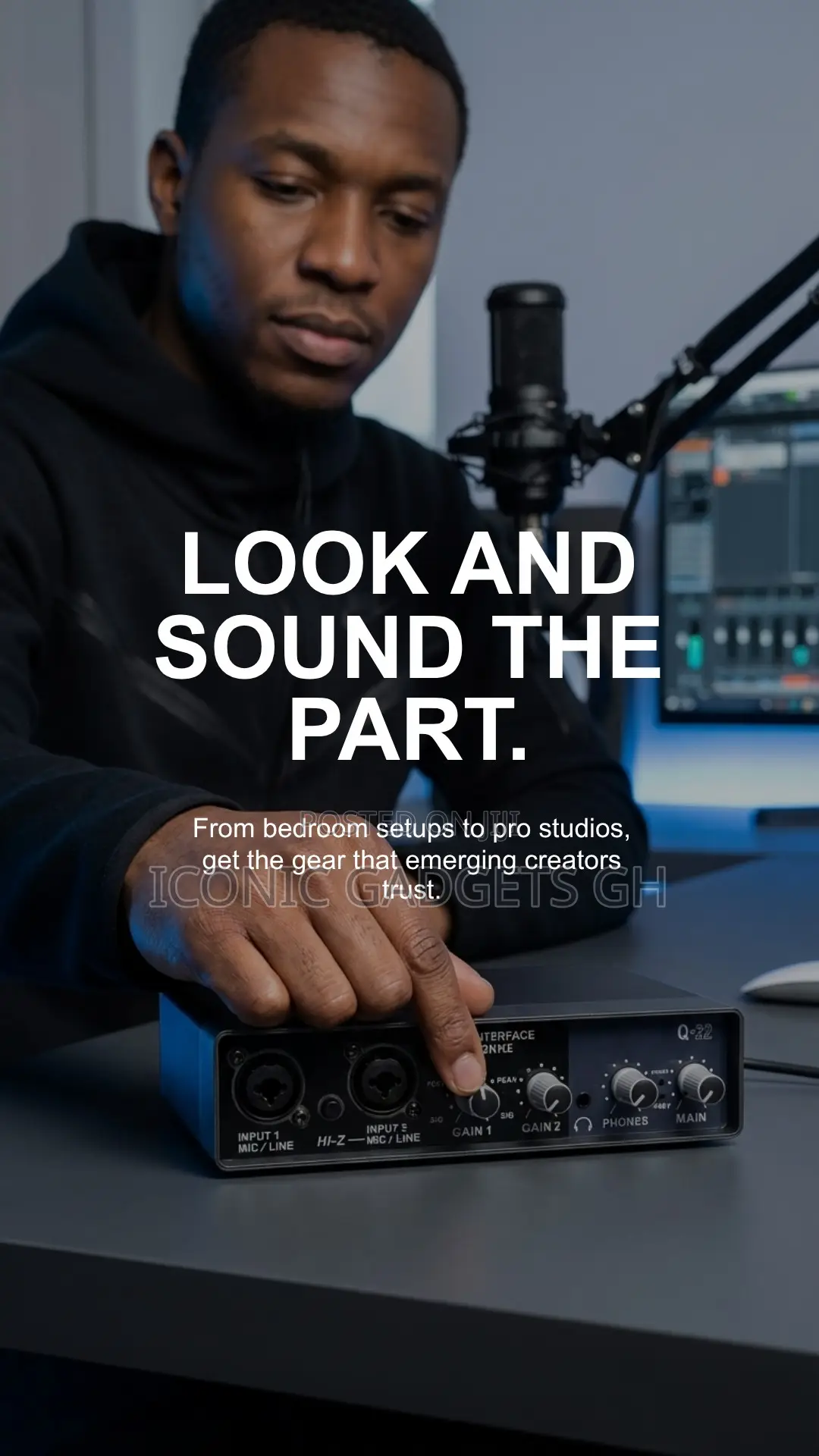 Q‐22 Professional Audio Interface – Dual Mic/Line Inputs