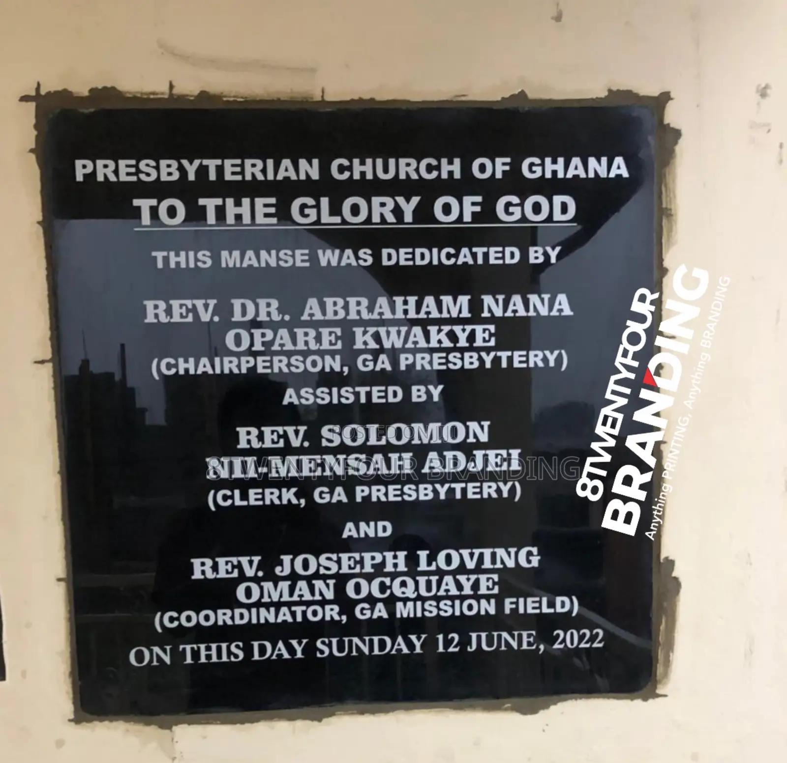 Commissioning Plaque
