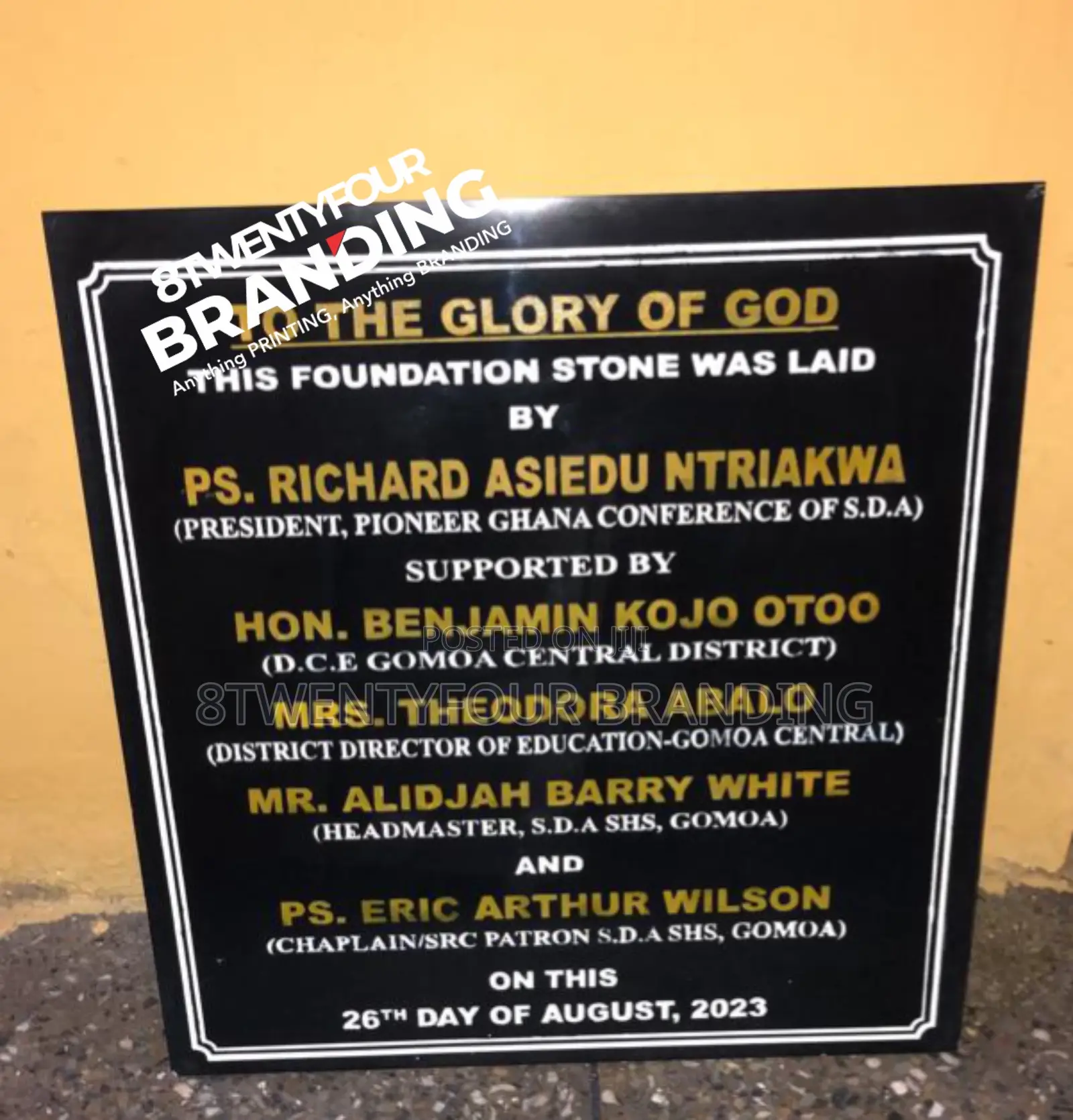 Commissioning Plaque