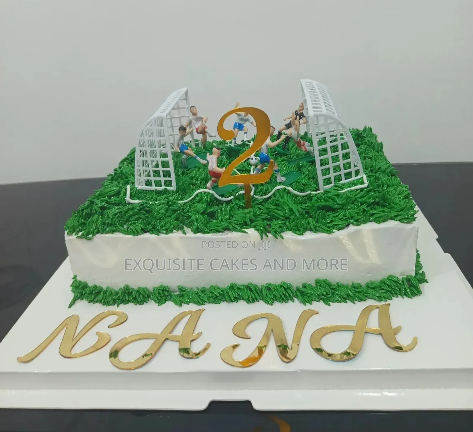 Football Pitch Character Cake