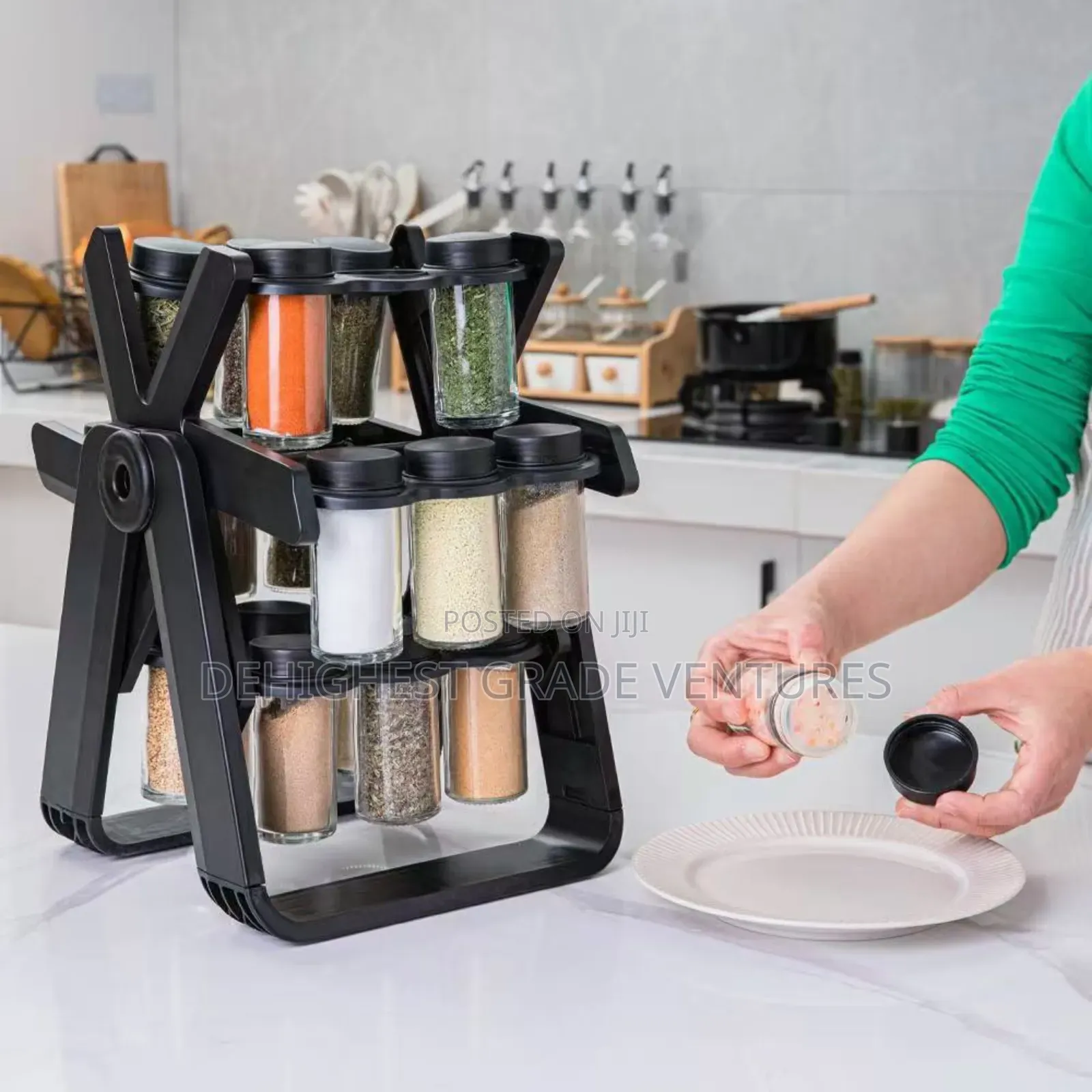 18 Jars 360 Rotating Spices Rack