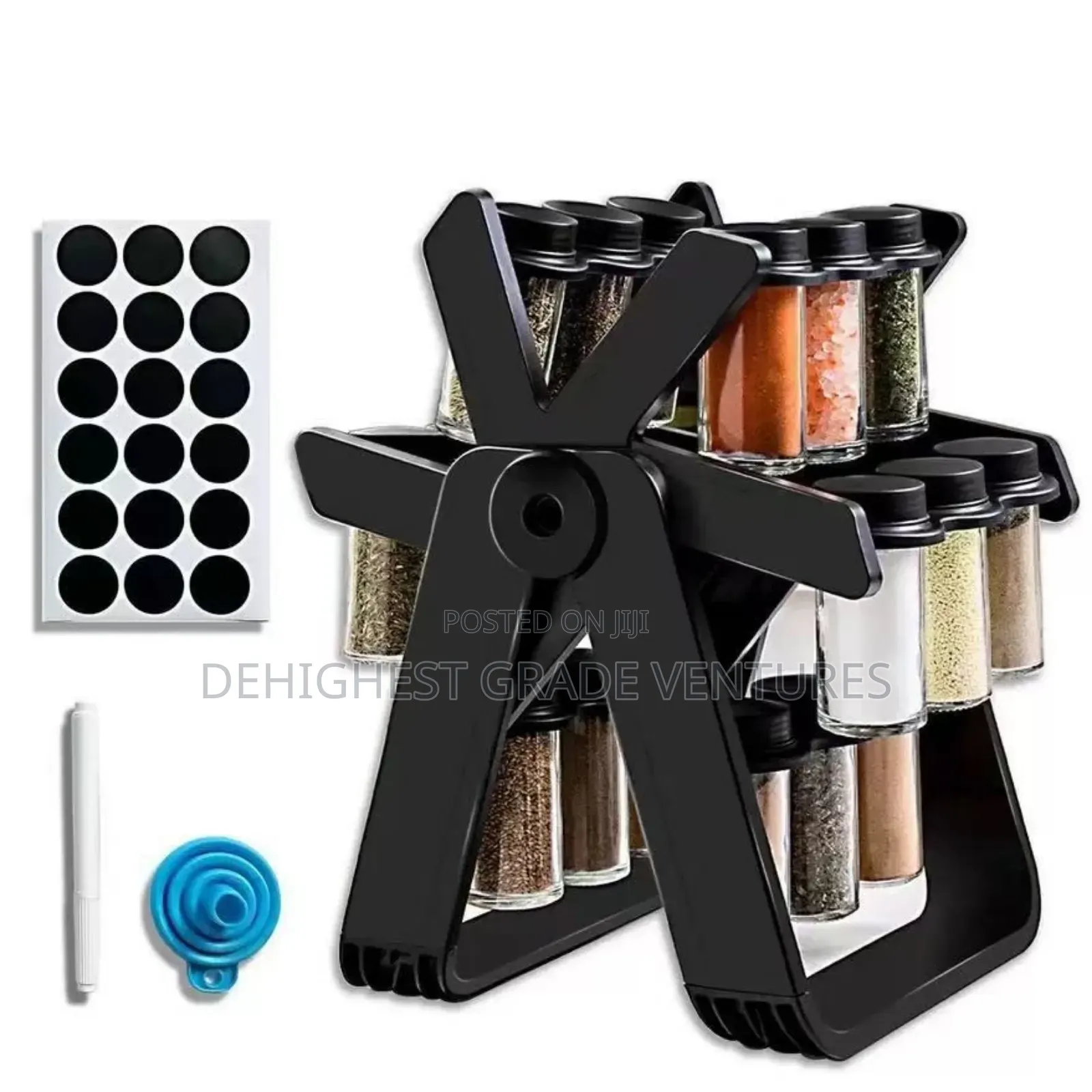18 Jars 360 Rotating Spices Rack