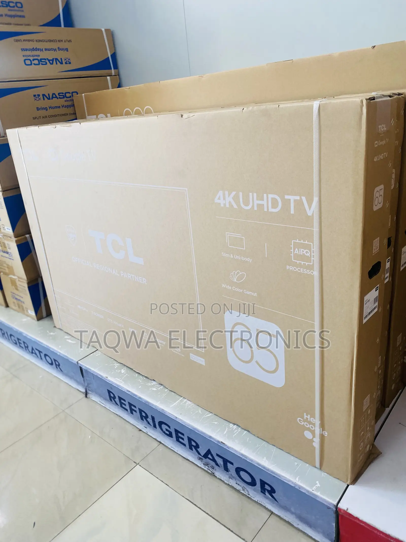Black- TCL 65inch P755 Android Uhd