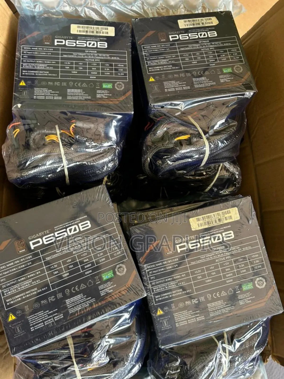Gigabyte 650b 4x 8pins for Gpu 80plus Bronze Modular Power Supply