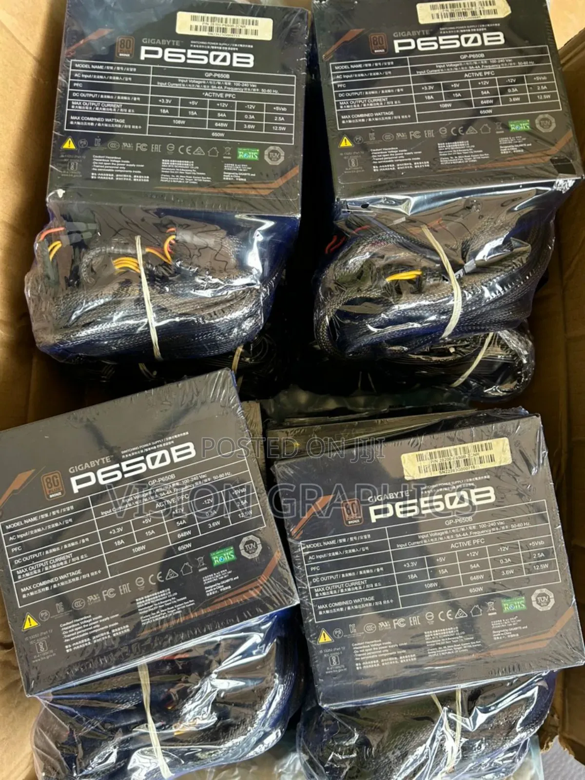 Gigabyte 650b 4x 8pins for Gpu 80plus Bronze Modular Power Supply