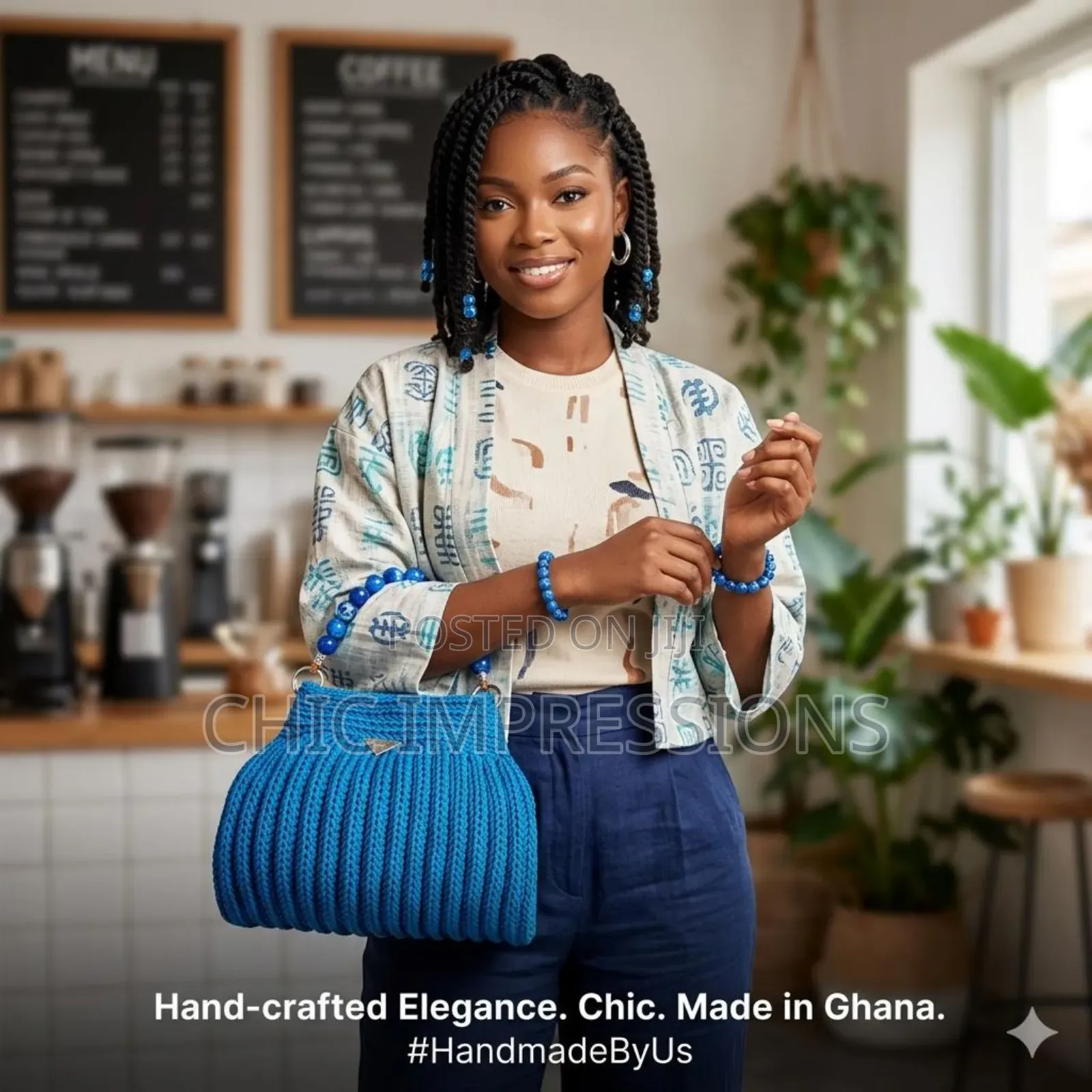 Azure Blue Crochet Bag