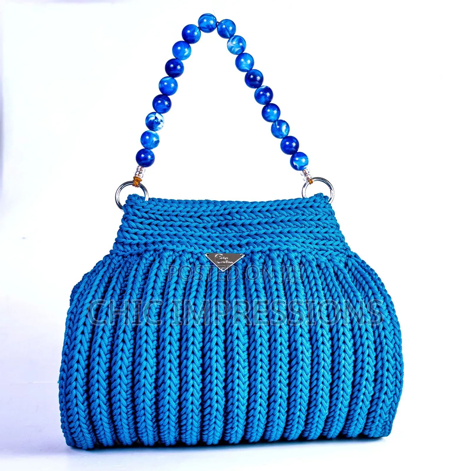 Azure Blue Crochet Bag