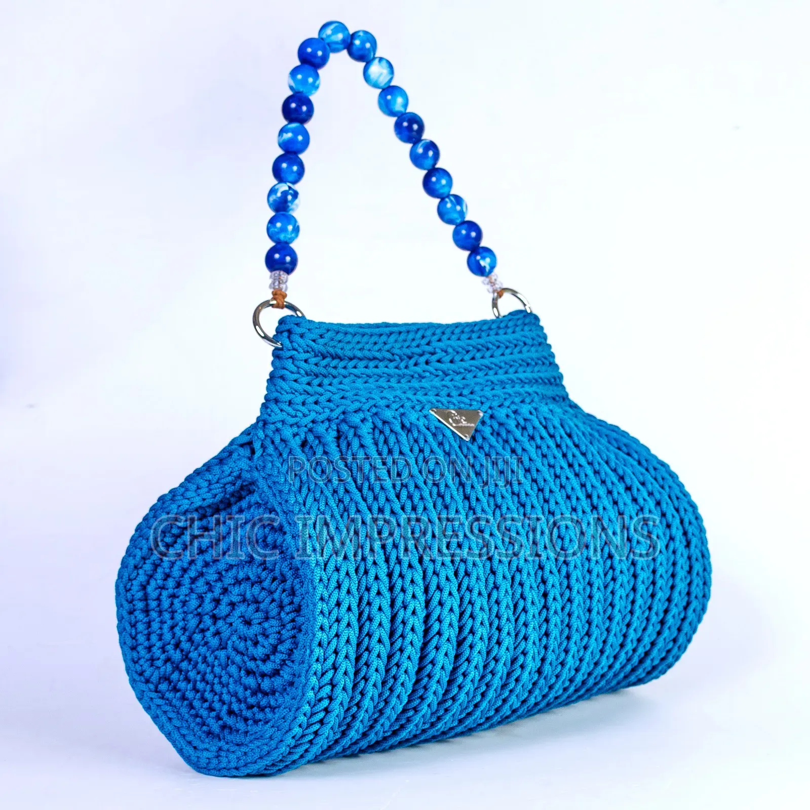 Azure Blue Crochet Bag