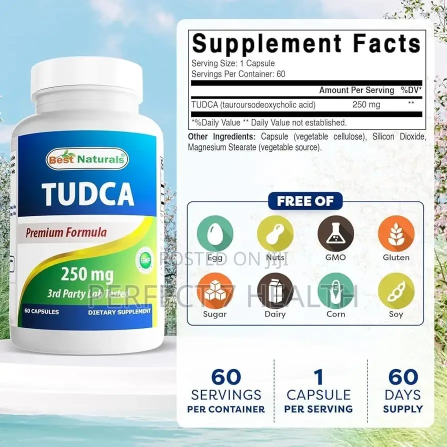 Tudca (250mg Per Cap), Gall Bladder, Liver Gut Health, 60 Caps