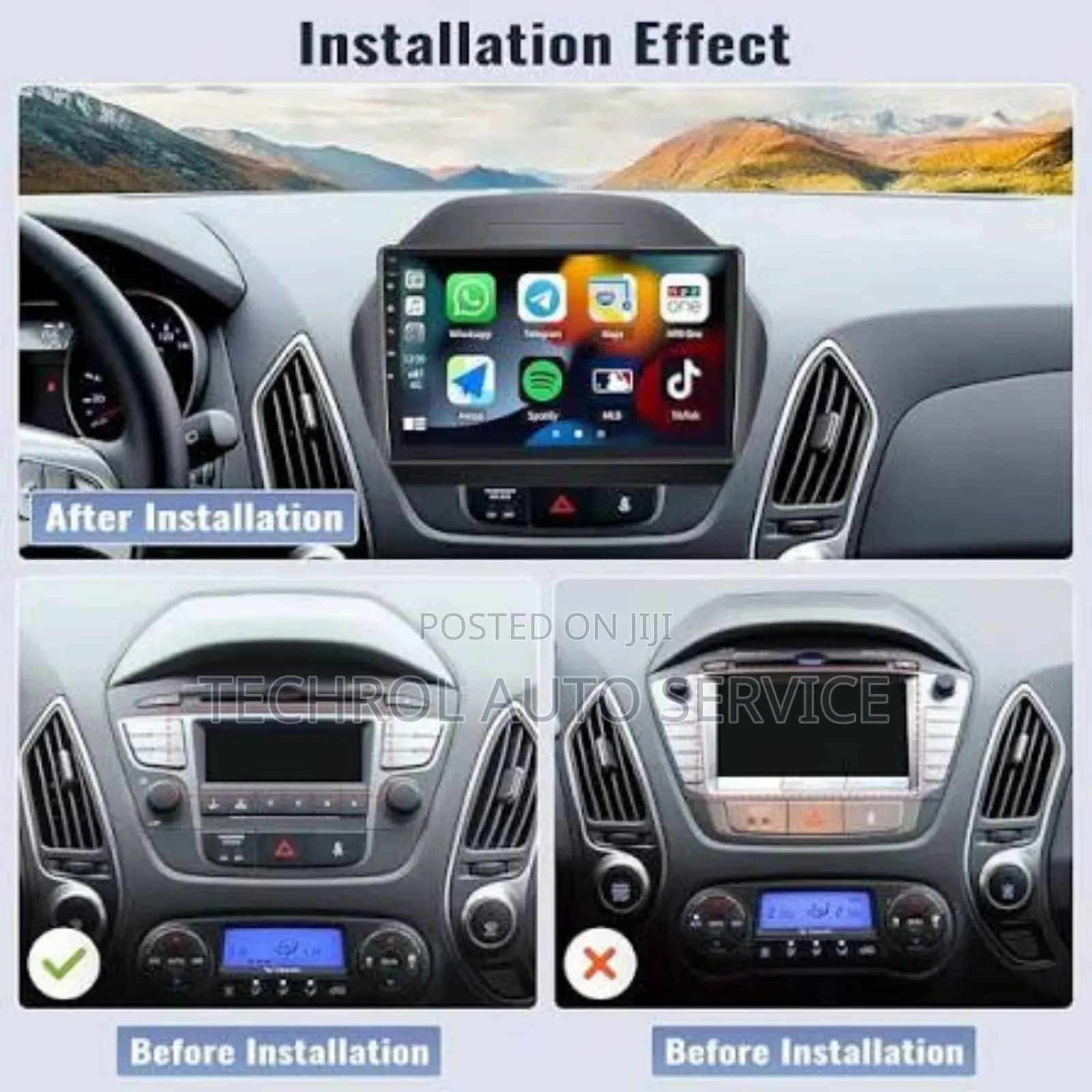 2013 to 2015 Hyundai Tucson Android Screen