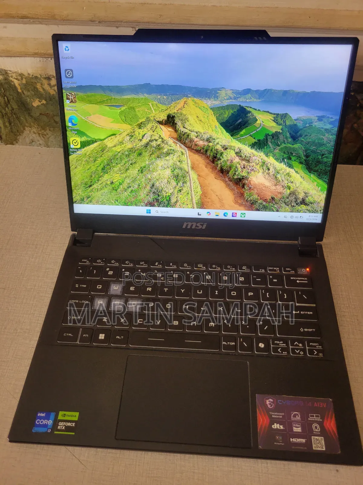 Laptop MSI Cyborg 15 16GB Intel SSD 512GB