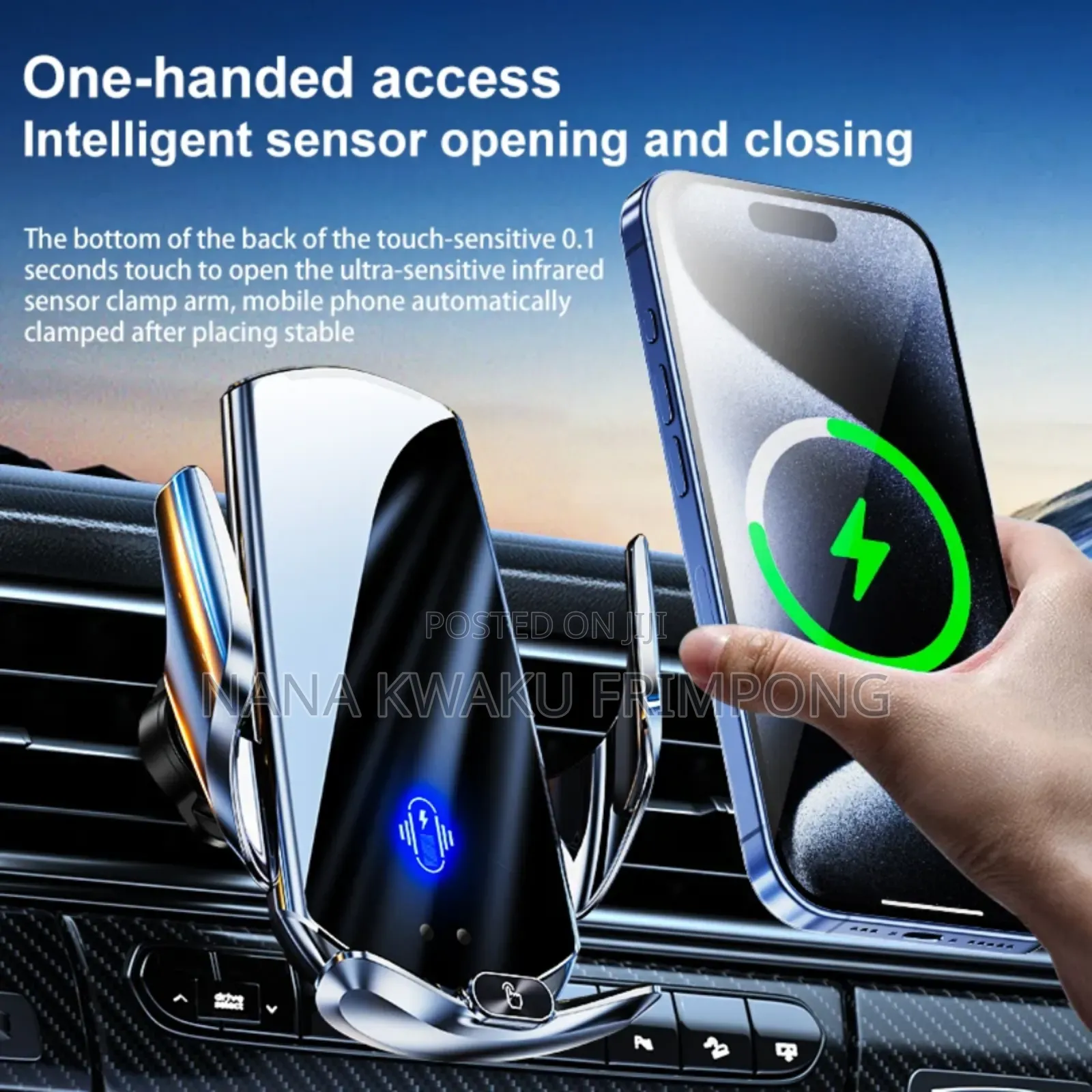 Smart Super Fast Charger Wireless Phone Holder Available All Phones