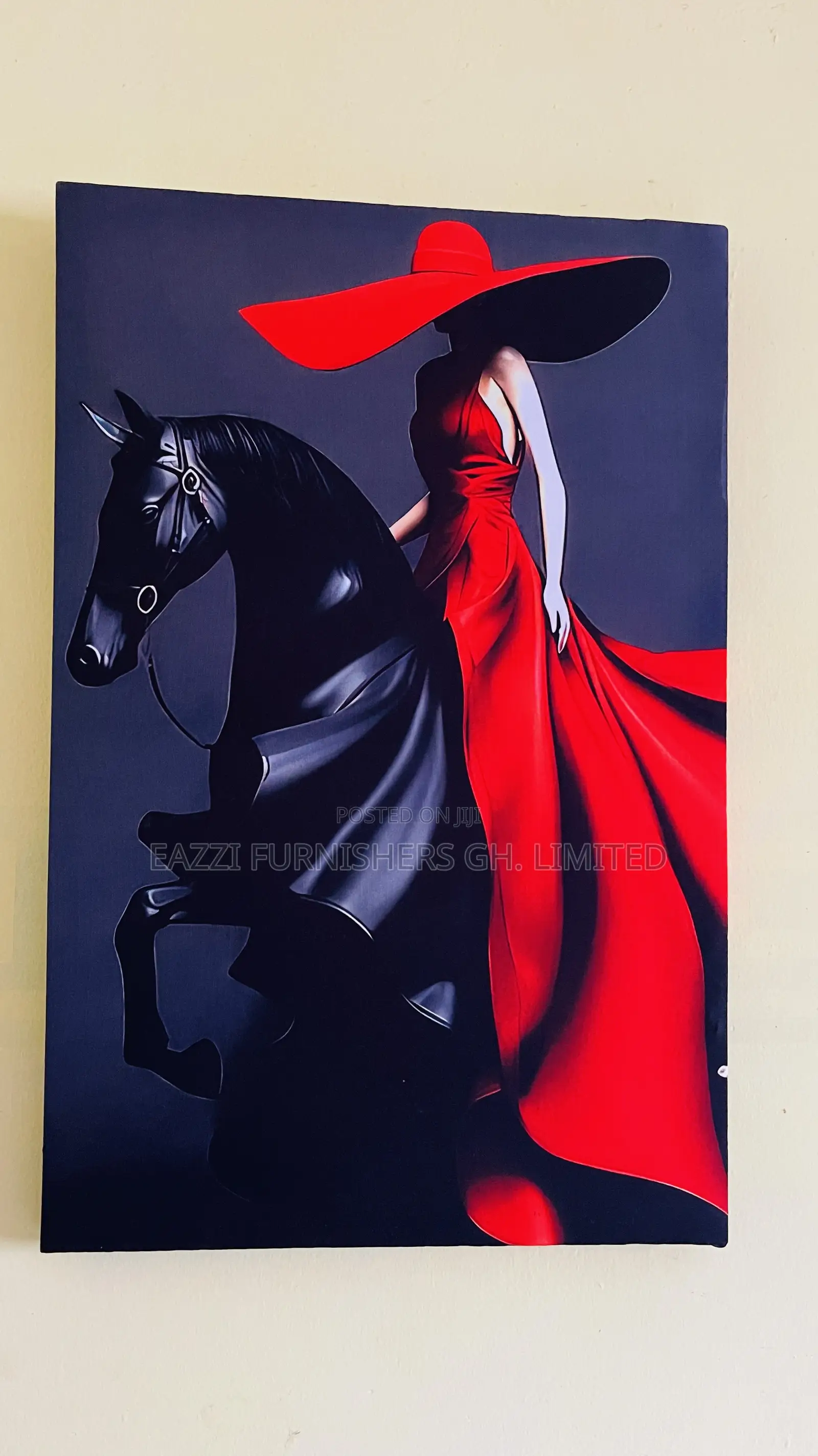 Real Cloth the Red Rider / Red Power Canvas Wall Arts Single Frame