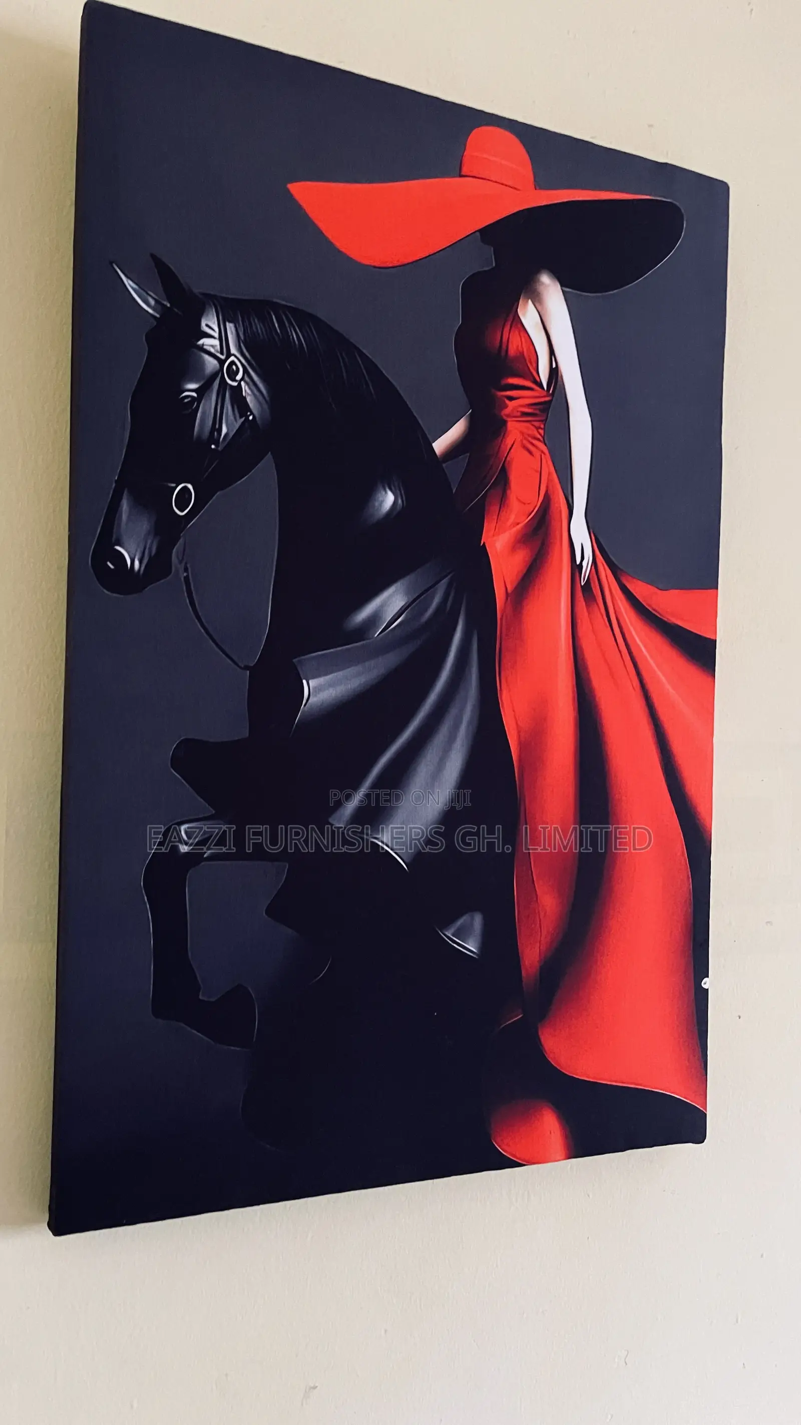 Real Cloth the Red Rider / Red Power Canvas Wall Arts Single Frame