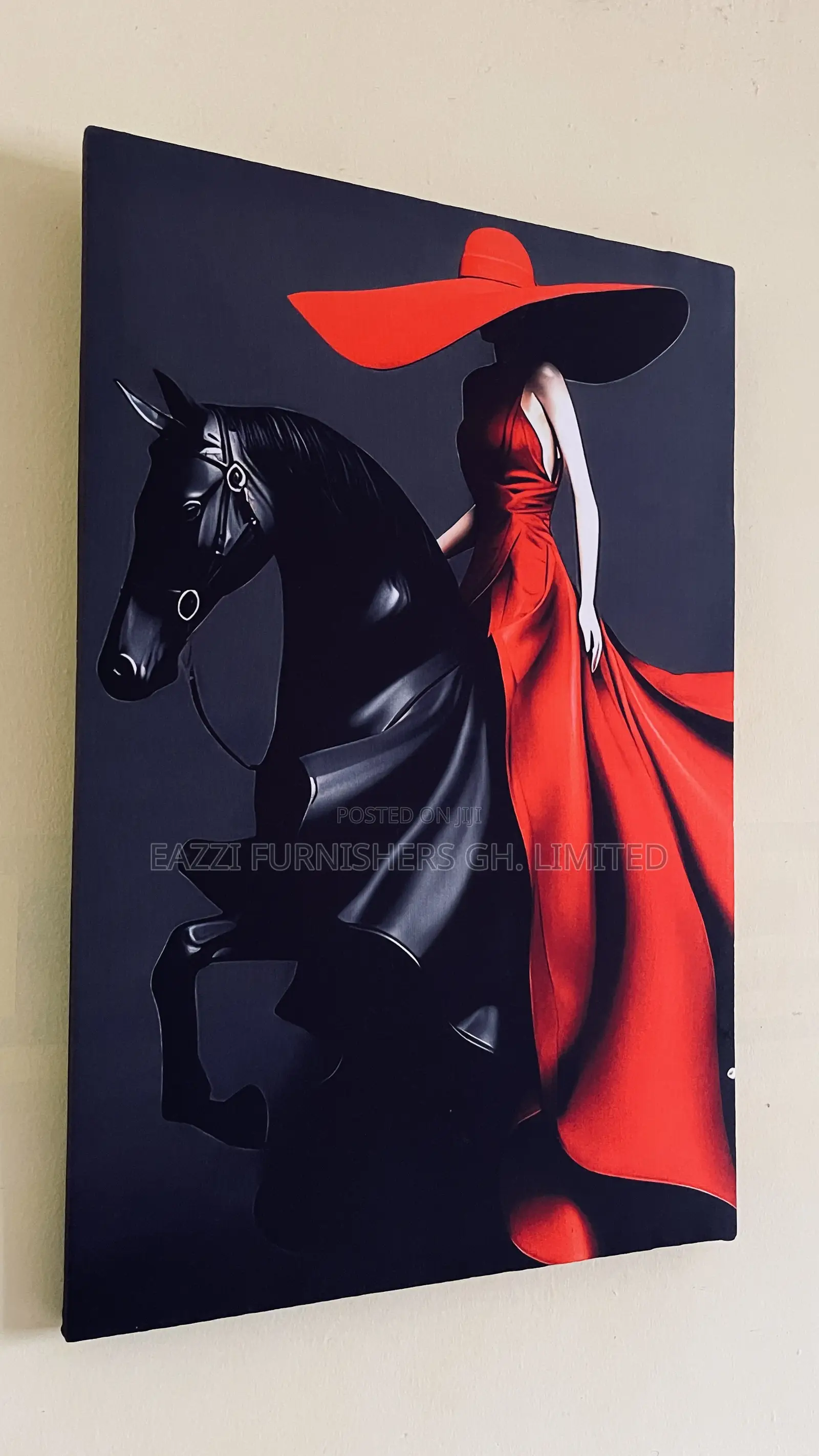 Real Cloth the Red Rider / Red Power Canvas Wall Arts Single Frame