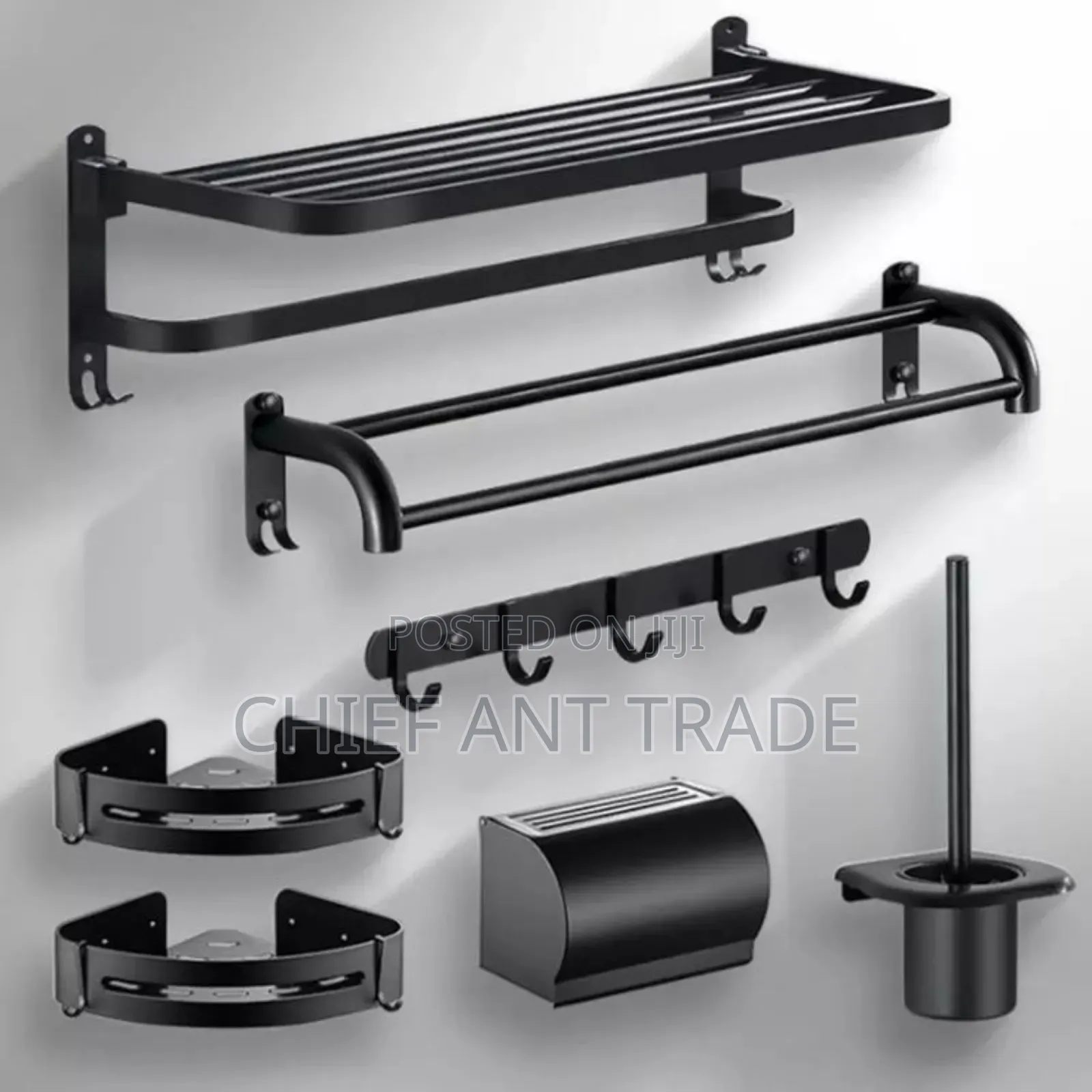 PVC Bathroom Accessories Black