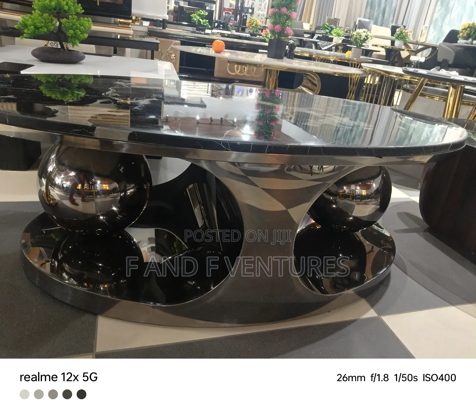 Mable Glass Top Center Table