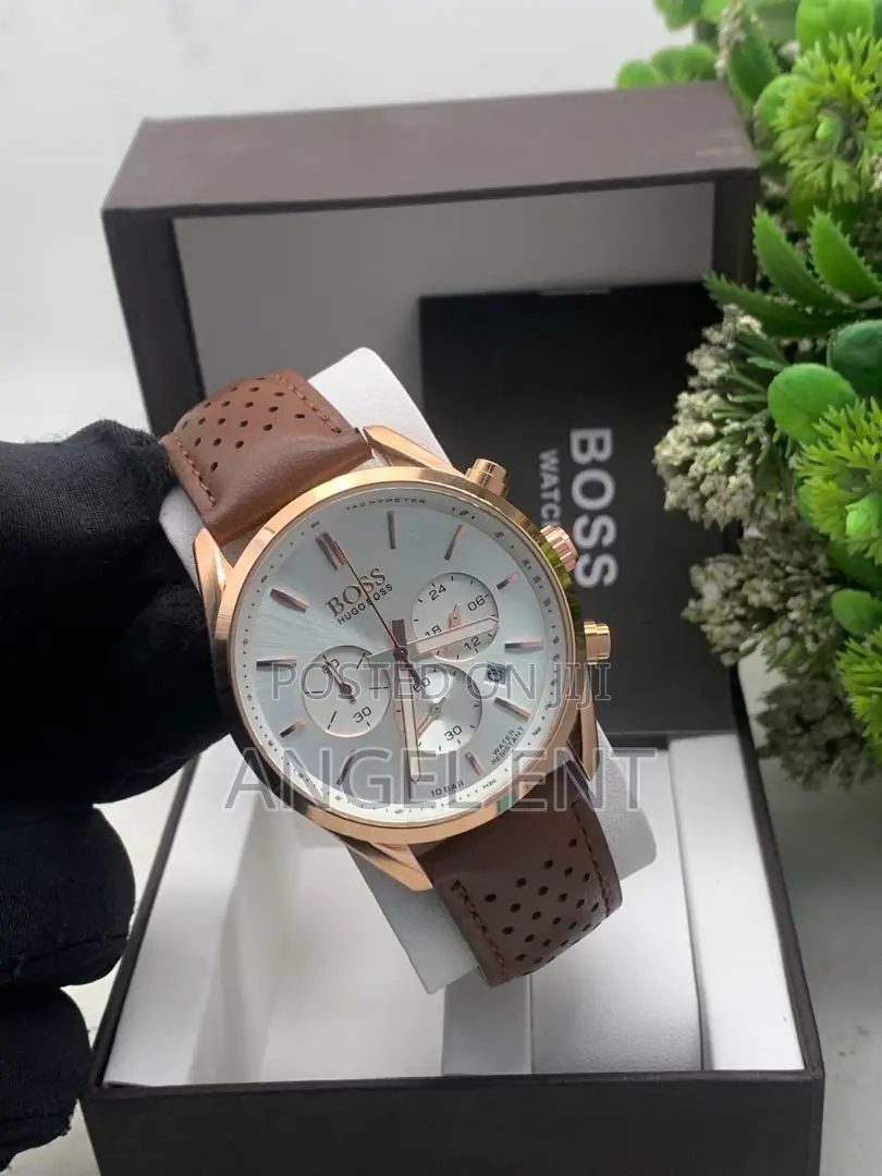 Hugo Boss Leather Watches (Payment on Delivery in Accra)