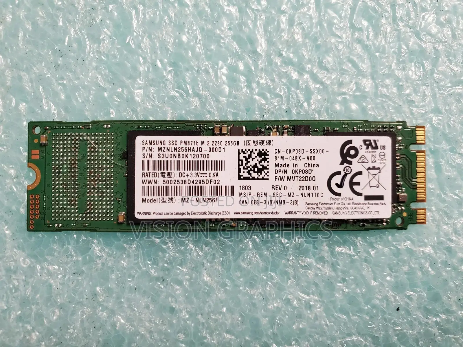 Samsung Ssd Pm871b M.2 2280 256gb
