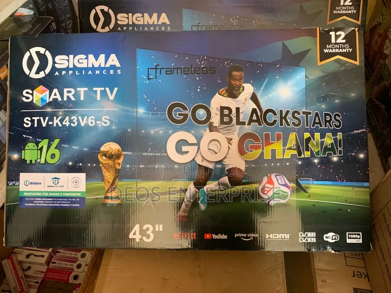 Brand New Sigma 43" Smart Tv (Fhd, Frameless)