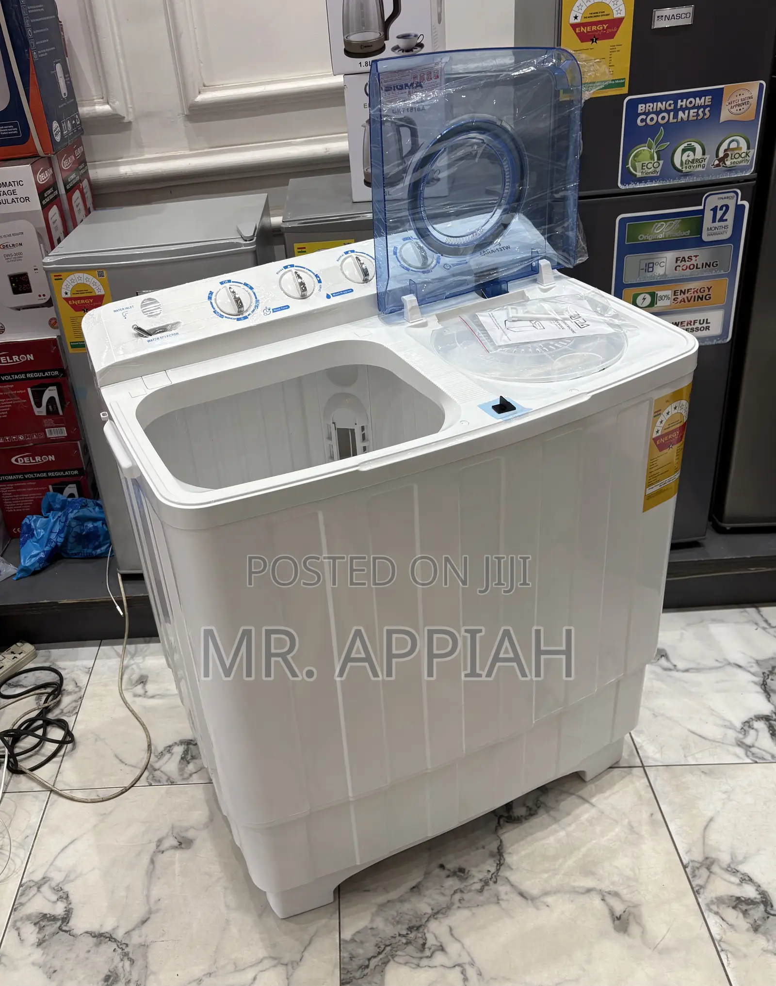 Get Adorable Zara 13kg Twin Tub Washing Machine With Transparent Lid