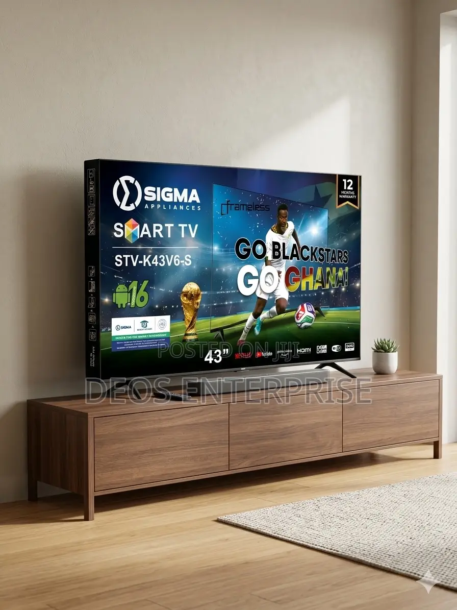 Sigma 43" Smart Tv (Model STV-K43v6-S) - Great Deal!