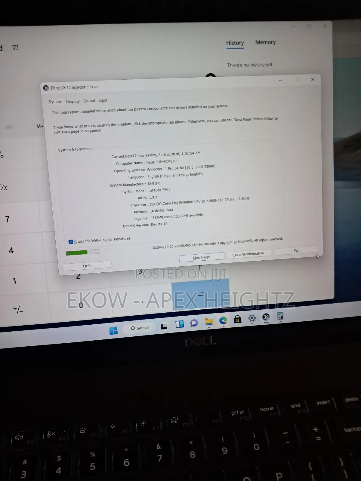 Laptop Dell Latitude 5501 16GB Intel Core i5 SSD 256GB