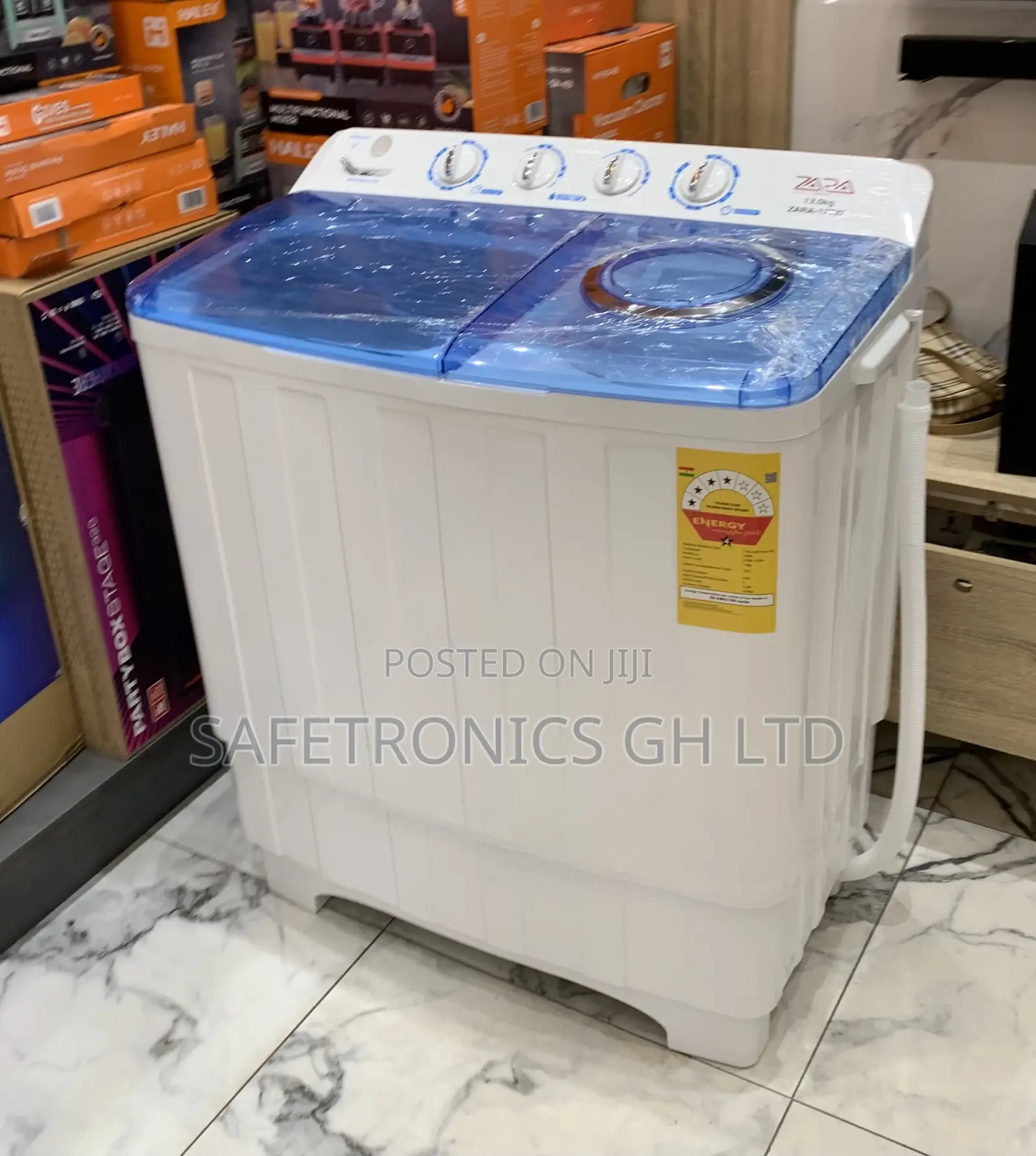 Newly Approved White Zara Twin Top Semiautomatic 11kg Washingmachine