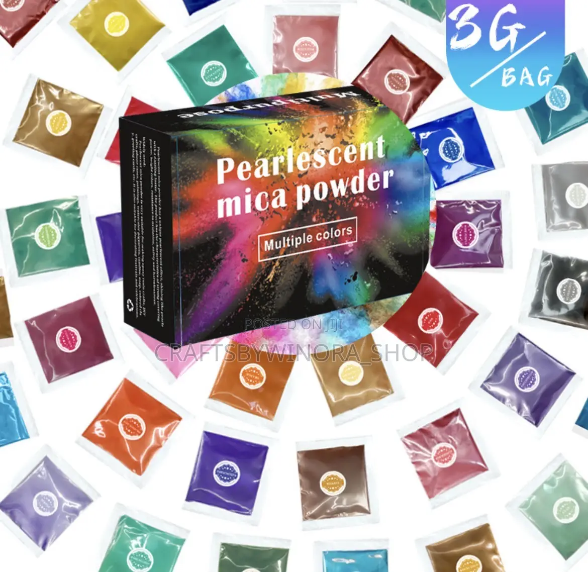 17pcs 3g Epoxy Resin Mica Powder Set – Multiple Colors for Diy Crafts
